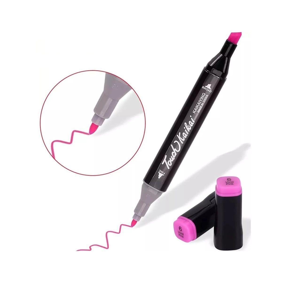 Set 80 Marcadores Doble Punta Con Estuche-2