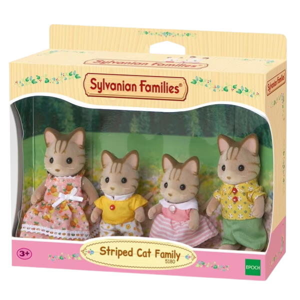 Sylvanian Families Striped Cat Family 5180-0