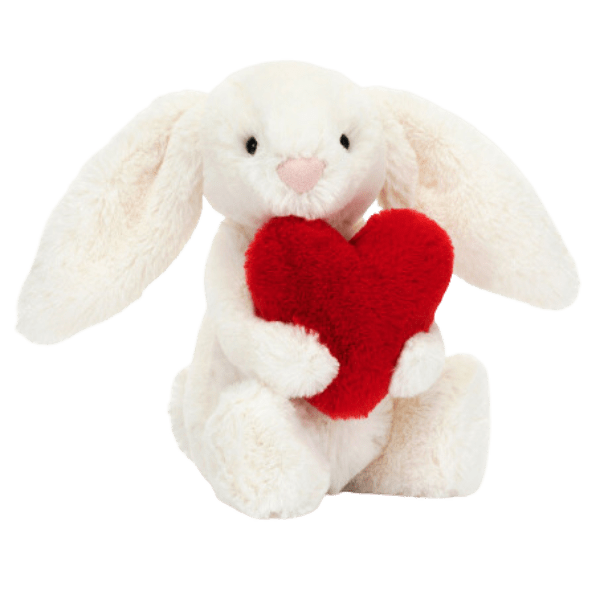 Peluche Conejo Pequeño Bashful Corazón Rojo-0
