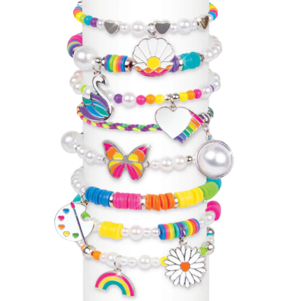 Kit de Joyería Pulseras: Arcoíris y Perlas 598 Piezas-2