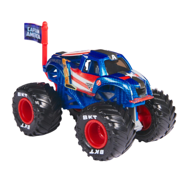 Monster Jam Vehículo 1:64 Marvel Captain America-1