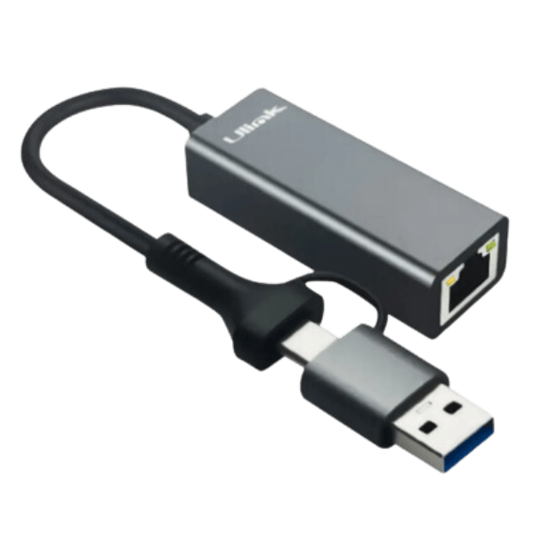 Adaptador USB-C /3.0 a Ethernet RJ45 Gigabit(10/100/1000 UL-GBUSBCA)-1
