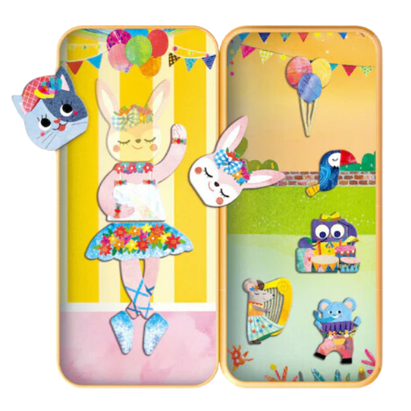 Puzzle Caja Magnética de Viaje Música Animal-0