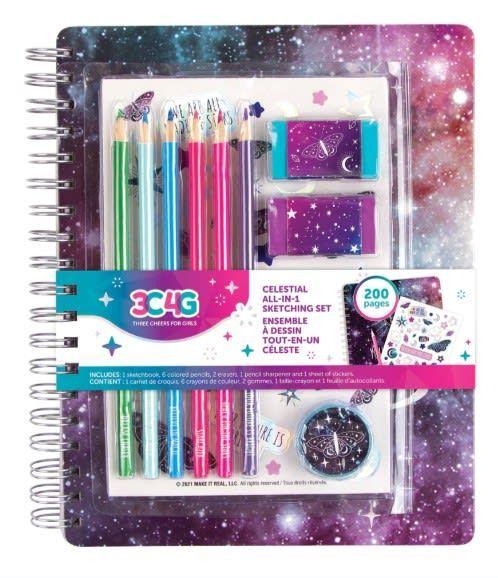 Cuaderno y Lápices Celestial All-In-1 Sketching Set-0
