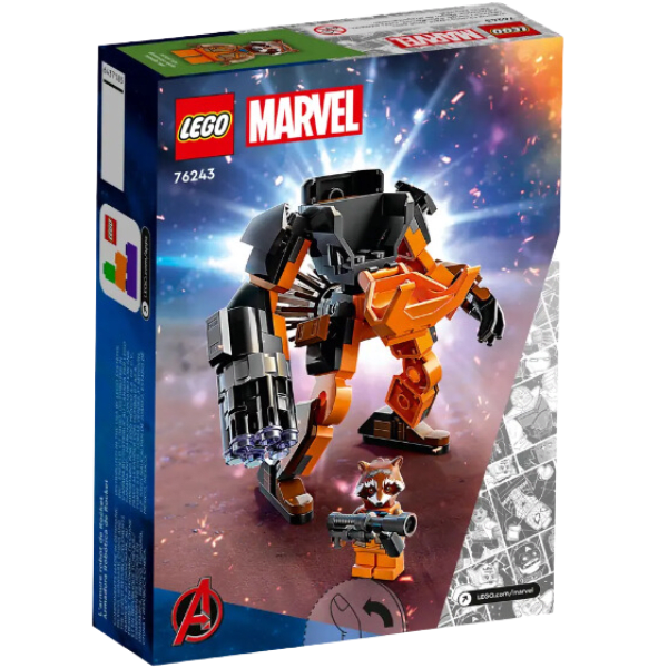 Marvel Armadura Robótica de Rocket 98 Piezas 76243-2