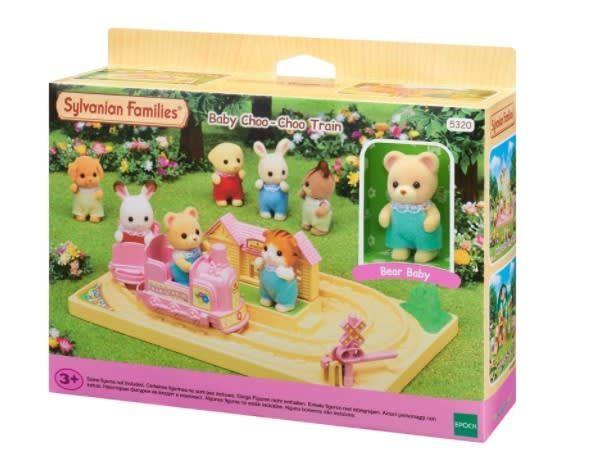 Sylvanian Families Baby Choo-Choo Train Incluye Figura Bear Baby 5320-0