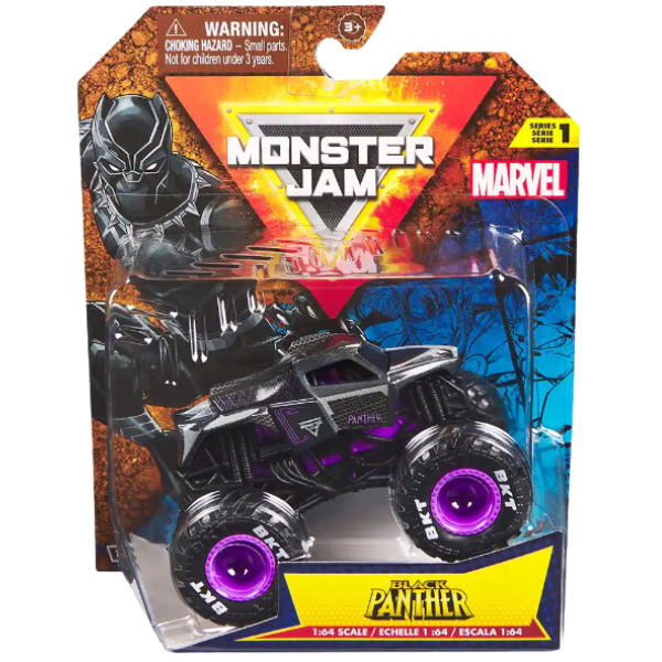 Monster Jam Vehículo 1:64 Marvel Black Panther-0