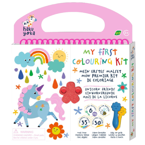 Libro para Colorear Unicornios Con Crayones y Stickers-0