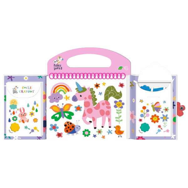 Libro para Colorear Unicornios Con Crayones y Stickers-1