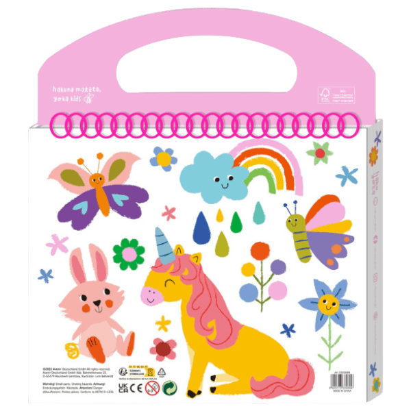 Libro para Colorear Unicornios Con Crayones y Stickers-2