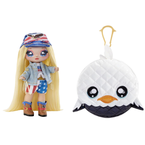 Muñeca y Monedero Na!Na!Na! ¡Surprise Glam! Series 2 Erika Featherton-0