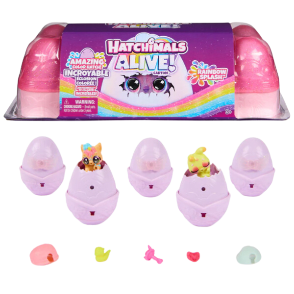 Hatchimals Alive! Pack 5 Huevos Eclosión Arcoiris-1