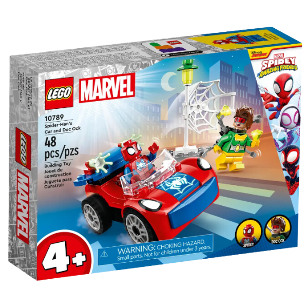 Marvel Spidey Amazing Friends Auto de Spider-Man y Doc Ock 48 Piezas 10789-0
