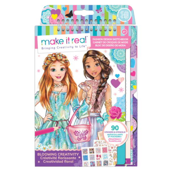 Block de Diseño de Moda Stickers y Plantillas ¡Creatividad Floral!-0