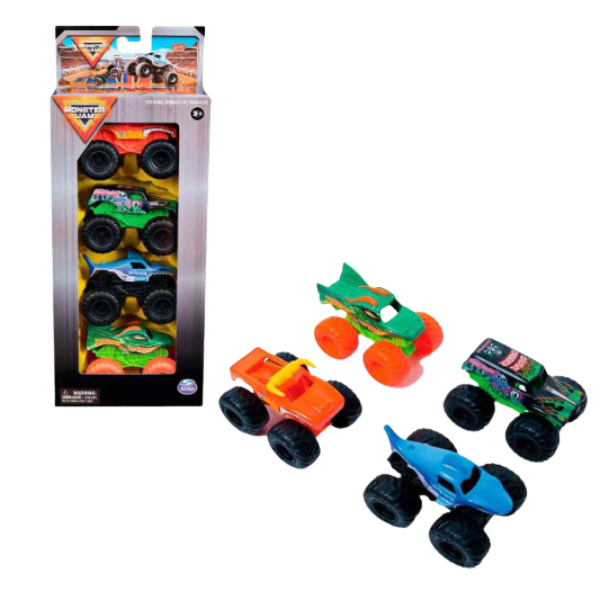 Monster Jam Vehículo Escala 1:72 Pack 4ú.-0
