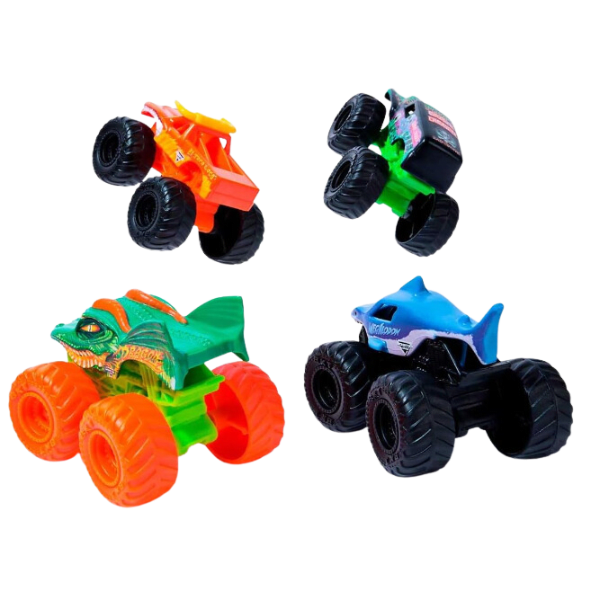 Monster Jam Vehículo Escala 1:72 Pack 4ú.-1