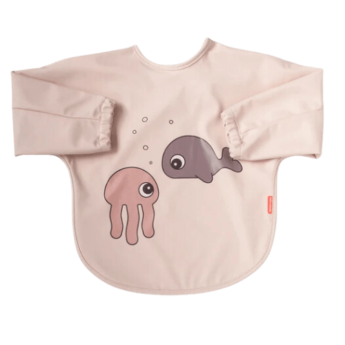 Babero Grande C/Mangas Sea Friends 6-18 Meses Rosa-0