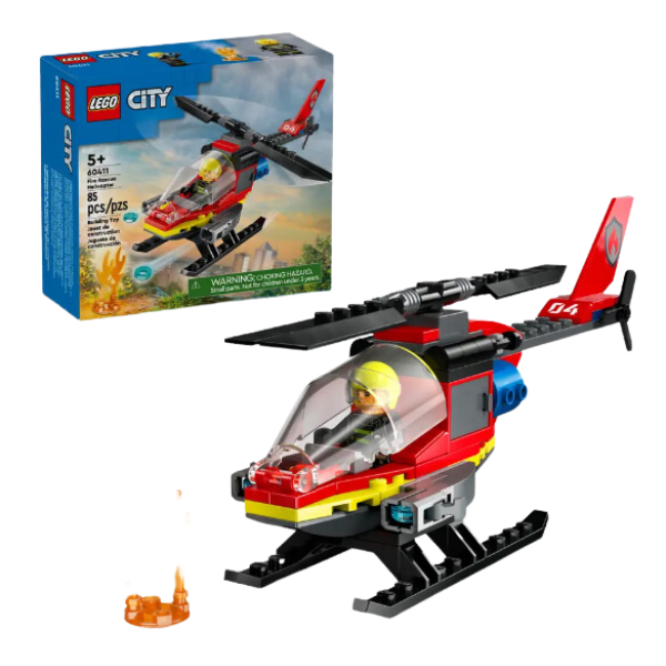 City Helicóptero de Rescate de Bomberos 85 Piezas 60411-0