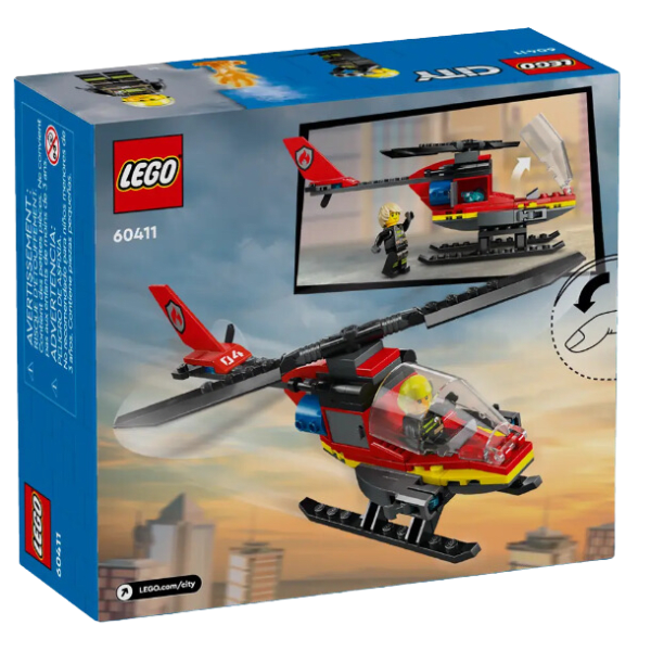City Helicóptero de Rescate de Bomberos 85 Piezas 60411-2