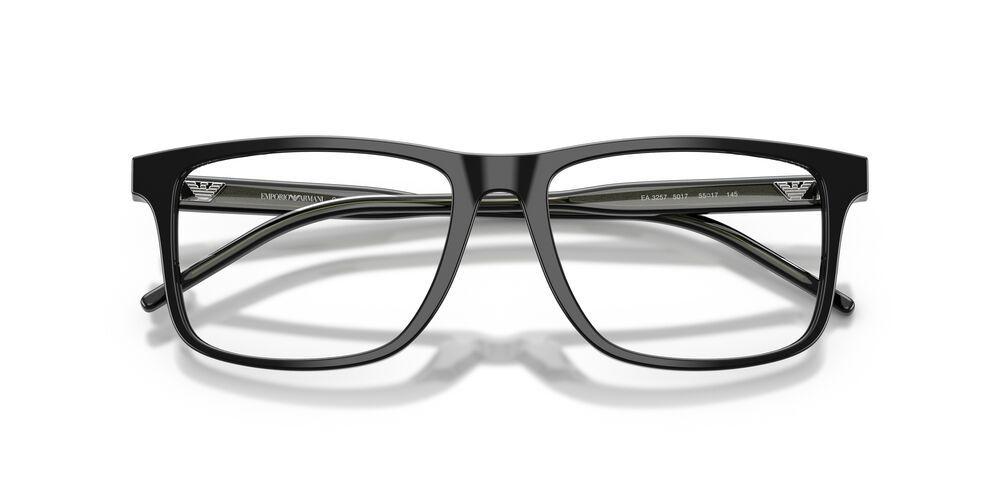Lentes Ópticos Emporio Armani Shiny Black EA3257 Negro Hombre-4