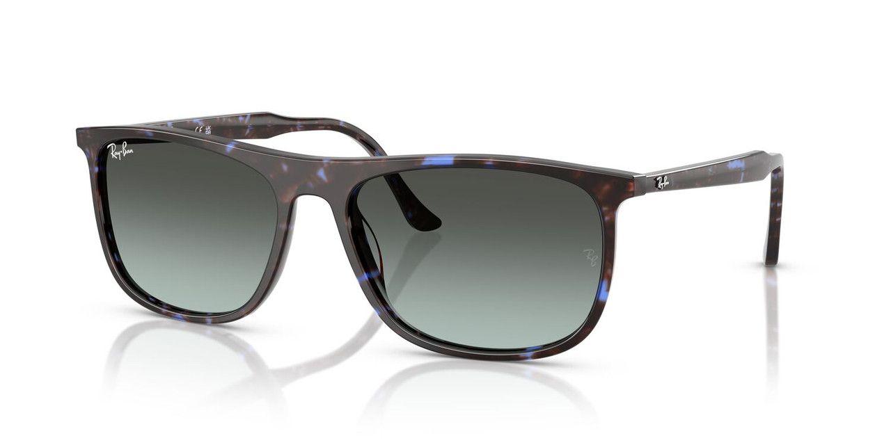 Anteojos De Sol Ray-Ban RB2216 Havana Blue Turtle Blu Vintage Gradient Black Havana Unisex-1