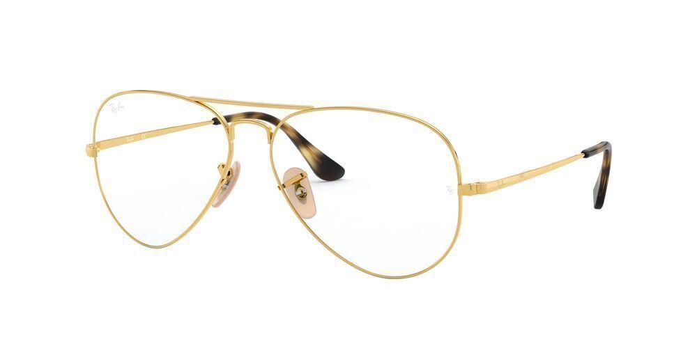 Lentes Ópticos Ray-Ban RX6489 Dorado Unisex-0