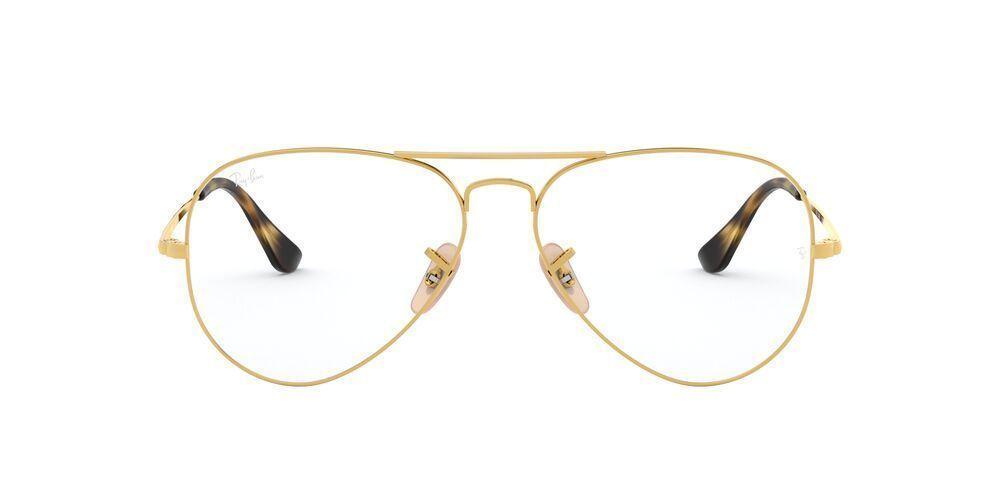 Lentes Ópticos Ray-Ban RX6489 Dorado Unisex-1