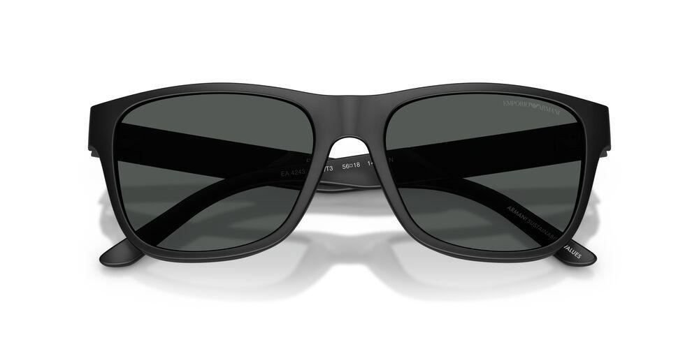 Lentes De Sol Emporio Armani Matte Black Dark Grey EA4243 Negro Hombre-4