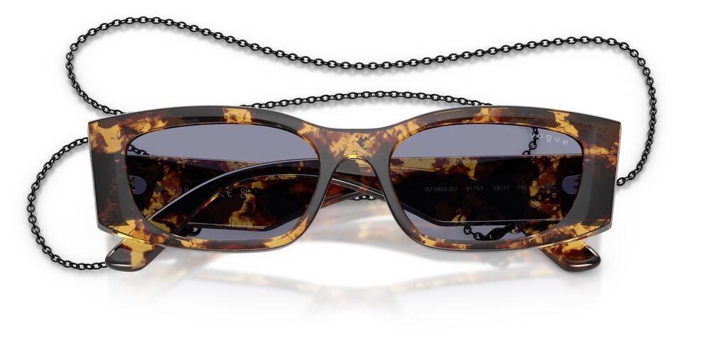 Anteojos De Sol Vogue VO5655SU Honey Havana Grey Crema Mujer-4