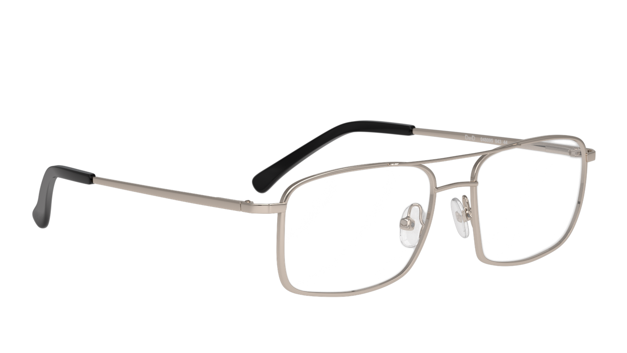 Anteojos Ópticos Dbyd DB1039 Dyh15 Plateado Hombre-2