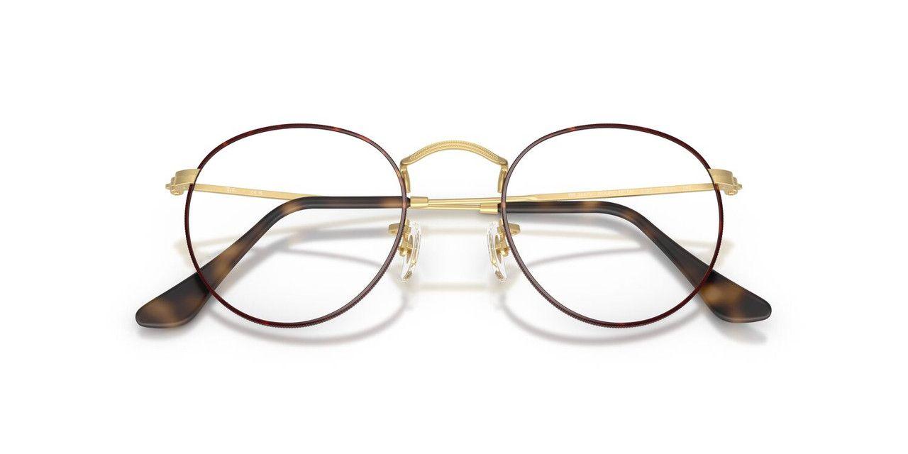 Anteojos Ópticos Ray-Ban RX3447V Round Metal Havana Unisex-4