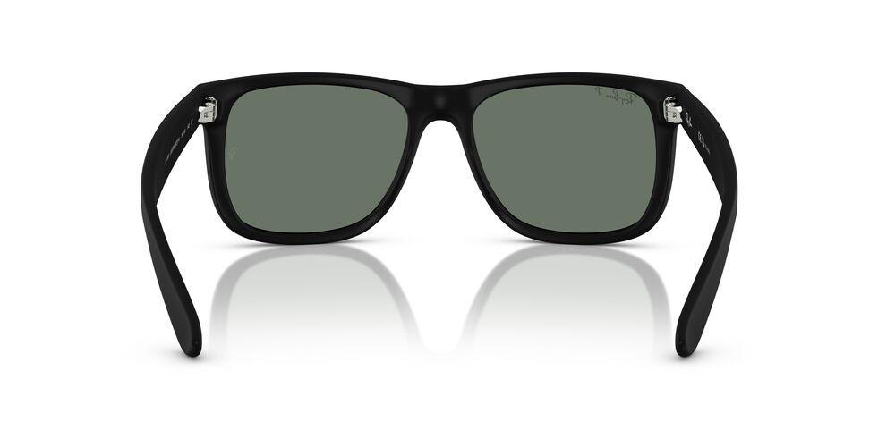 Anteojos De Sol Ray-Ban 0RB4165 Justin Rubber Black Green Mirror Silver Polar Hombre-3