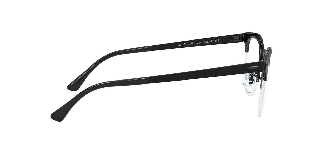Lentes Ópticos Ray-Ban RX3716VM Clubmaster Metal  Negro Unisex-4