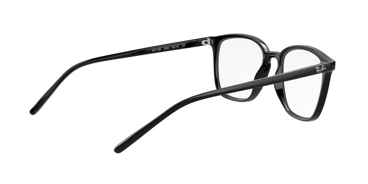 Lentes Ópticos Ray-Ban RX7185 Negro Unisex-8