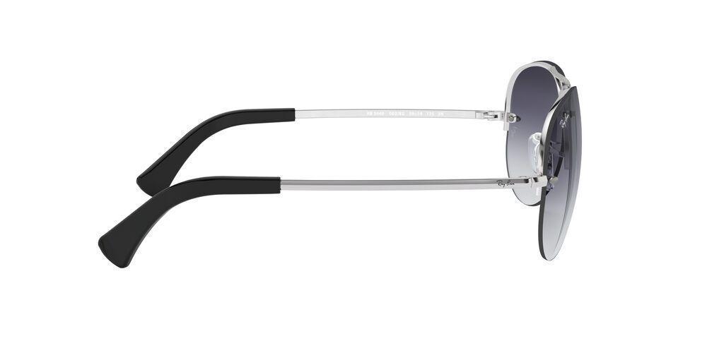 Lentes De Sol Ray-Ban RB3449 Plateado Hombre-3