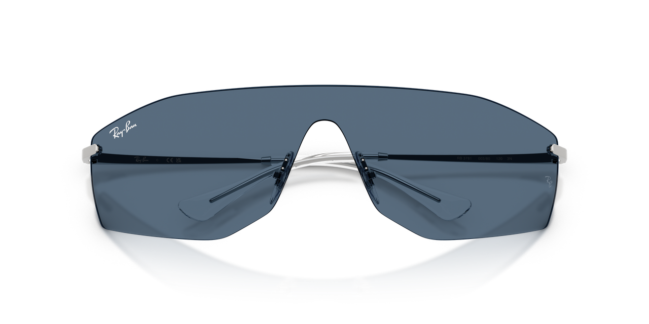 Anteojos De Sol Ray-Ban 0RB3781 Silver Dark Blue Unisex-4