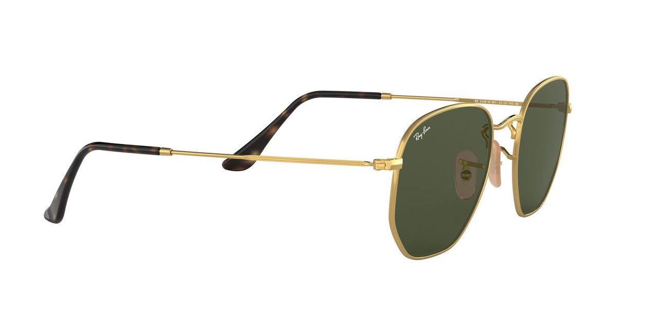 Lentes De Sol Ray-Ban RB3548N Hexagonal Dorado Unisex-9