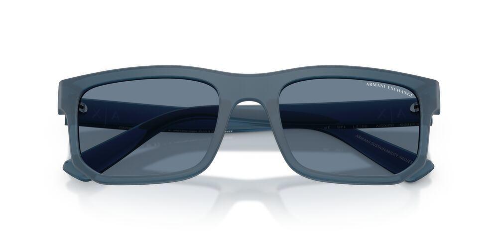 Anteojos De Sol Armani Exchange AX4165S Matte Frosted Blue Dark Blue Polar Azul Hombre-4