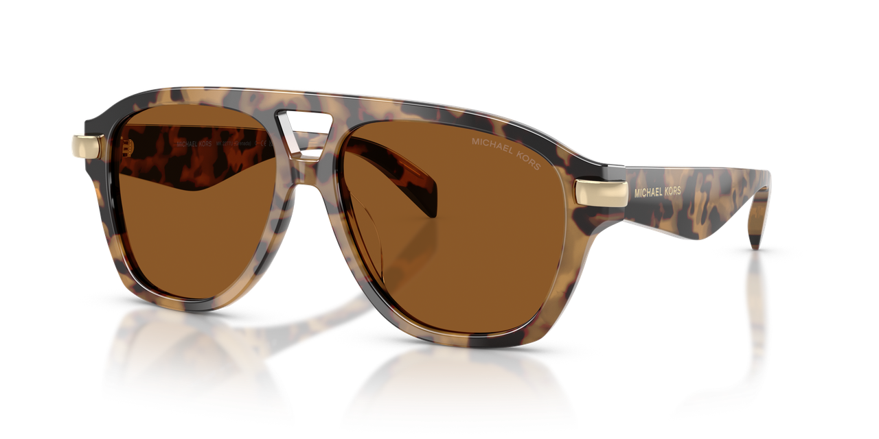 Anteojos De Sol Michael Kors Grenada Vintage Tortoise Amber Mono 0MK2277U Gris Mujer-1