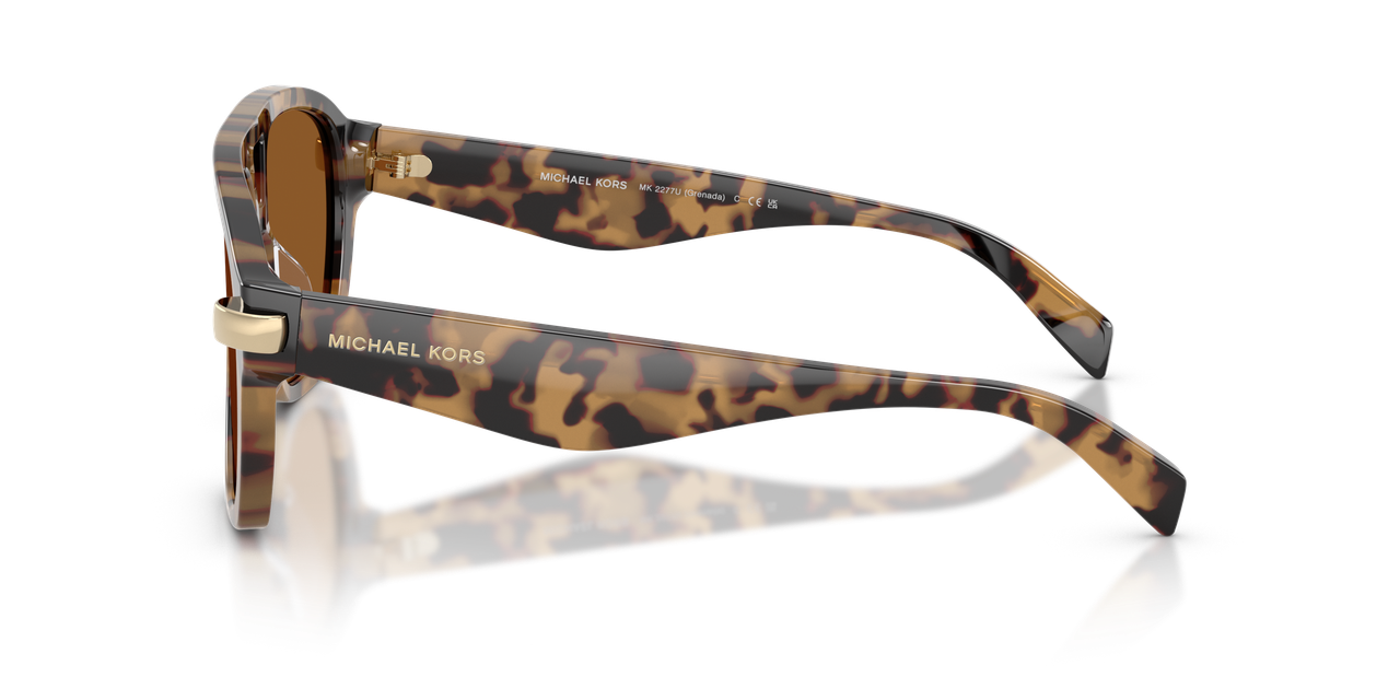 Anteojos De Sol Michael Kors Grenada Vintage Tortoise Amber Mono 0MK2277U Gris Mujer-2