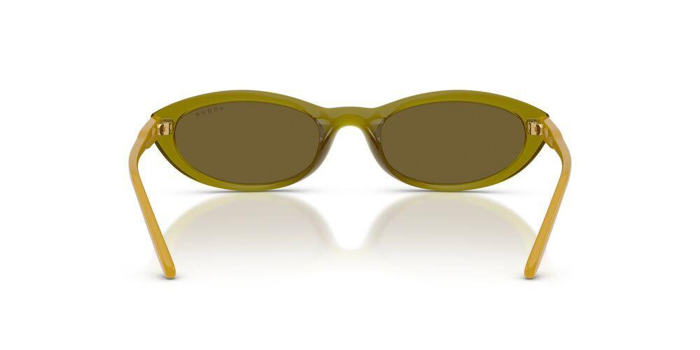 Anteojos De Sol Vogue 0VO5697SU Transparent Olive Green Dark Brown Mujer-3