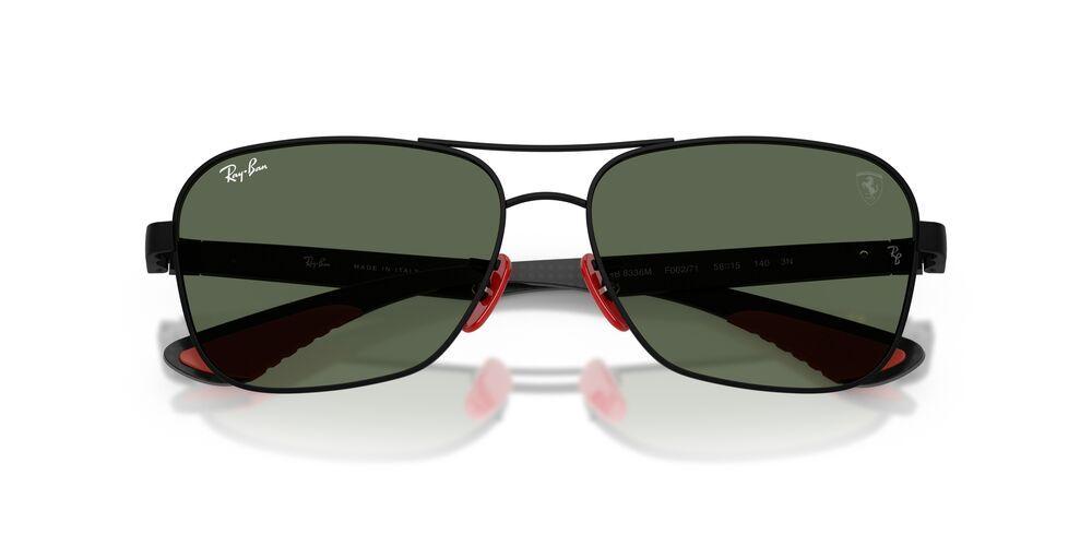 Anteojos De Sol Ray-Ban RB8336M Matte Black Dark Green Negro Unisex-4