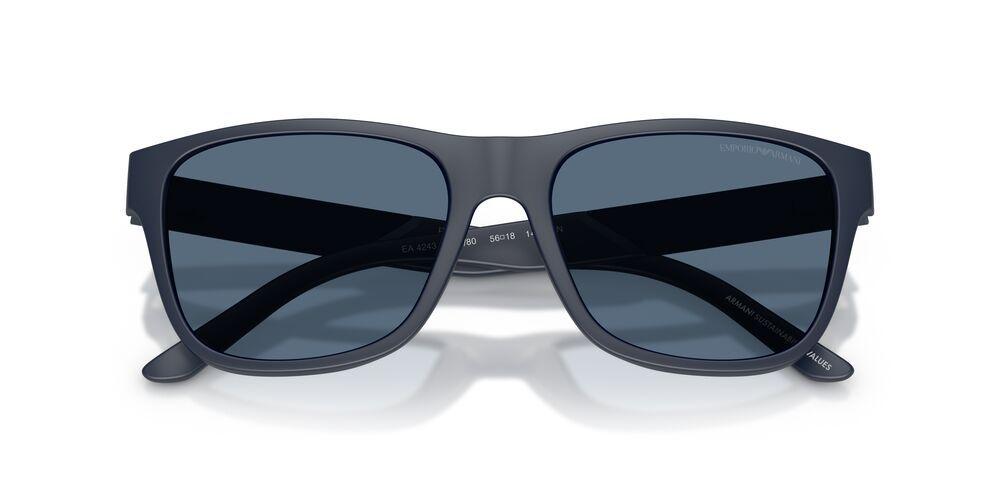 Lentes De Sol Emporio Armani Matte Blue Dark Blue EA4243 Azul Hombre-4