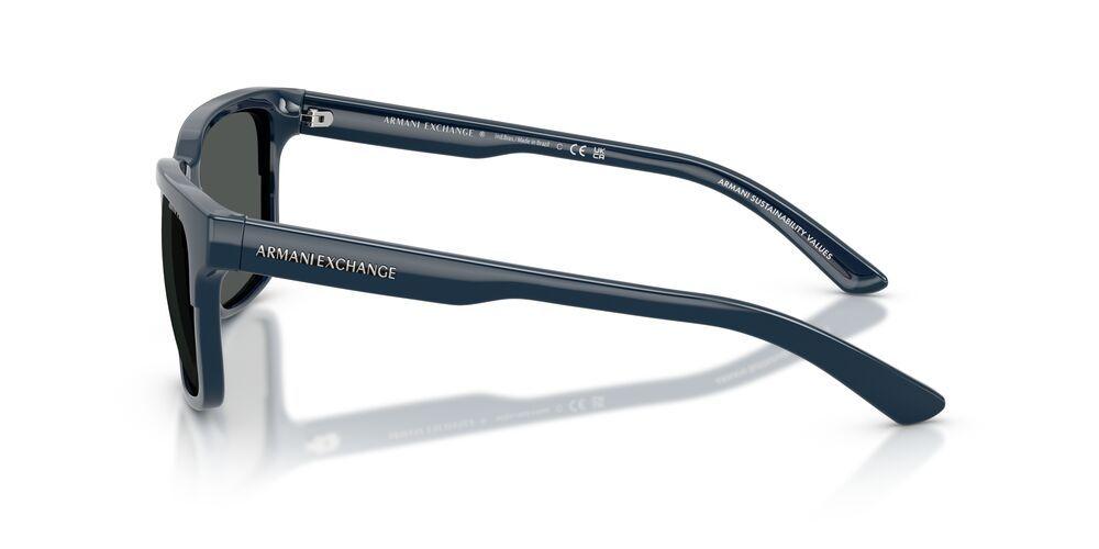 Anteojos De Sol Armani Exchange AX4026S Shiny Navy Blue Smoke Azul Unisex-2