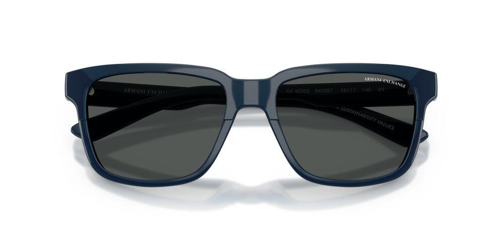 Anteojos De Sol Armani Exchange AX4026S Shiny Navy Blue Smoke Azul Unisex-4