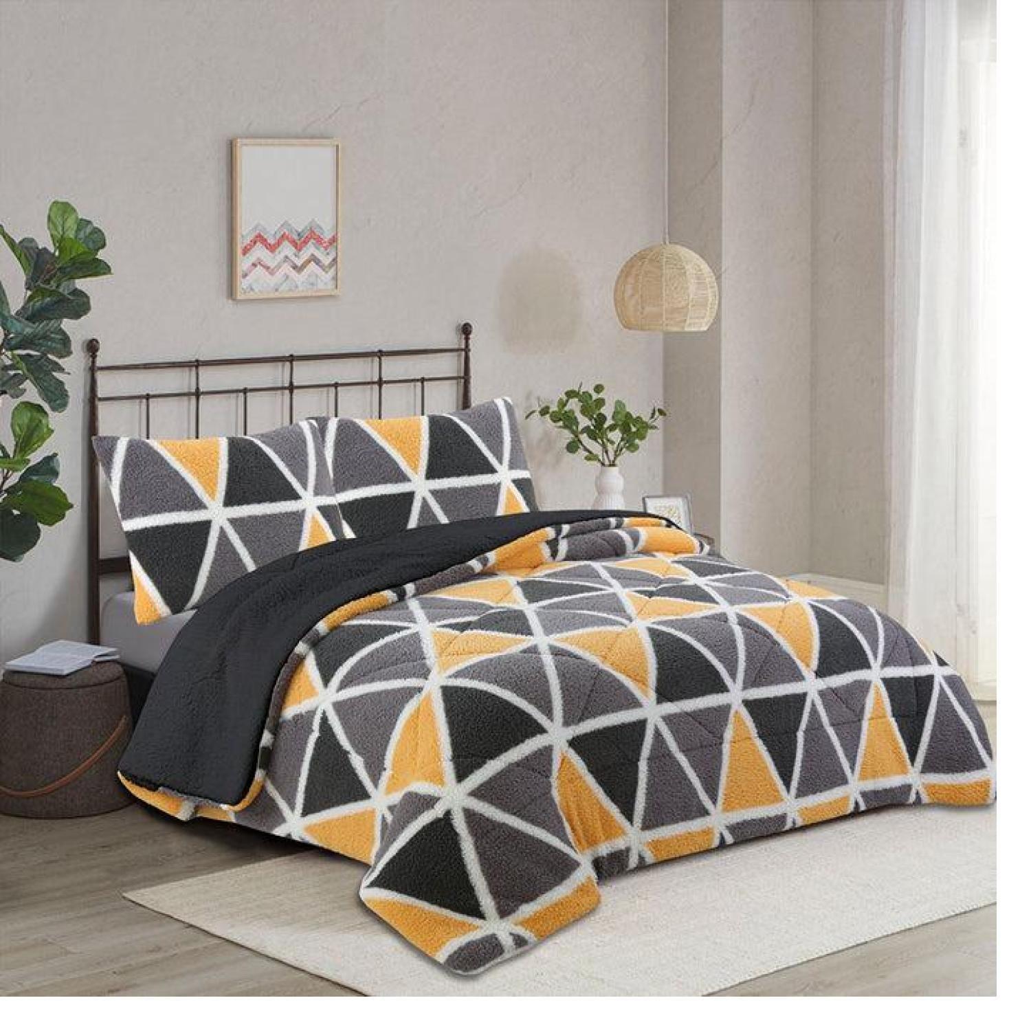 Cubrecama Doral Sherpa Estampado 1,5 Plaza-3