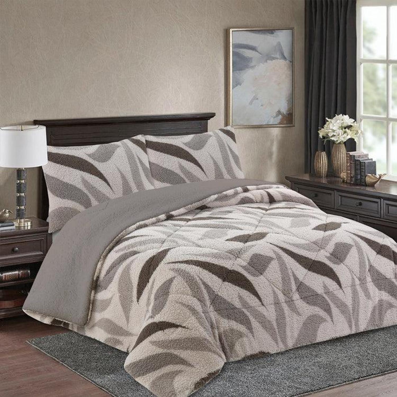 Cubrecama Doral Sherpa Estampado 1,5 Plaza-6