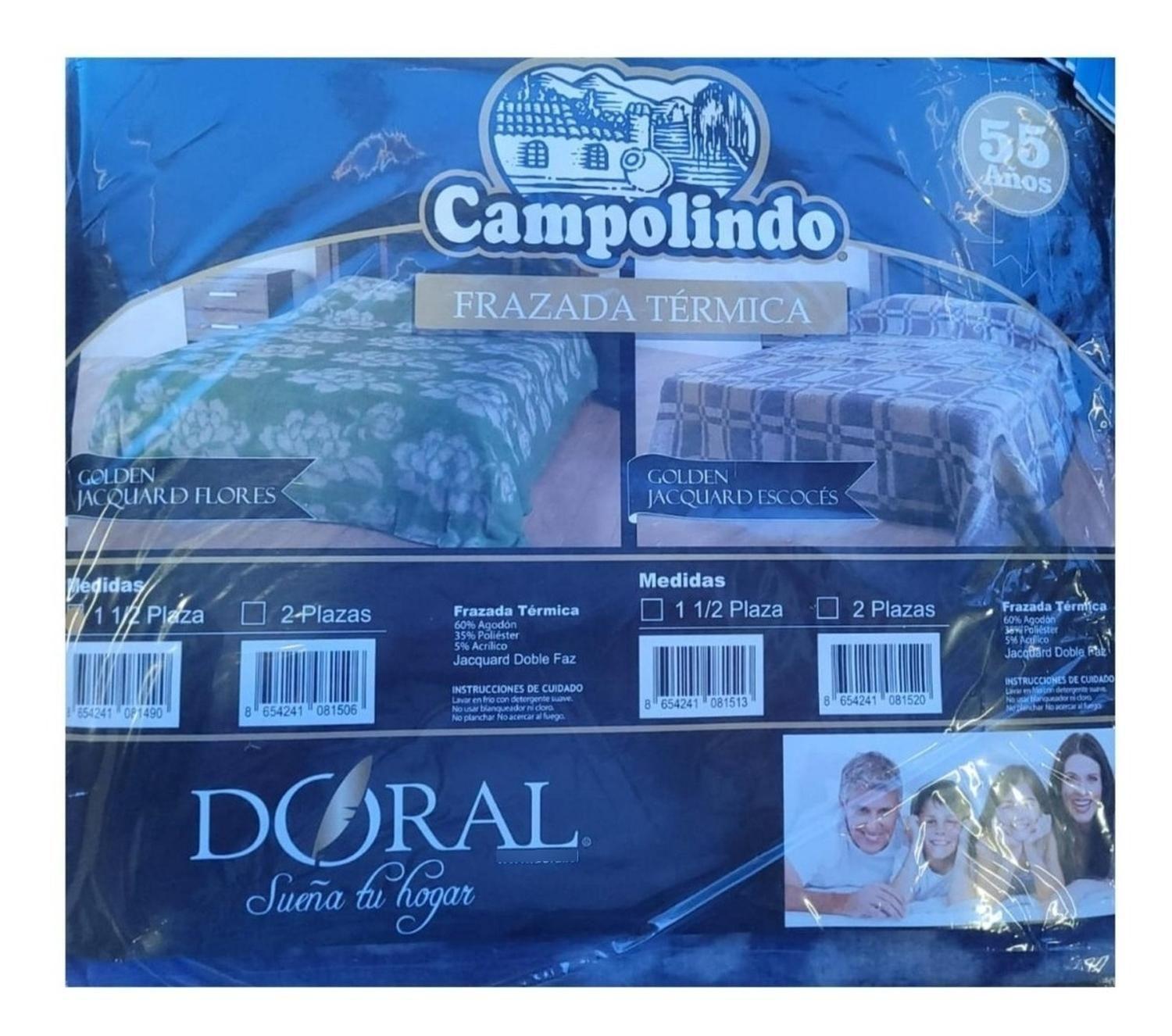 Frazadas Campo Lindo Jacquard Golden (1,50 X 2,00 Mts) Doral-2