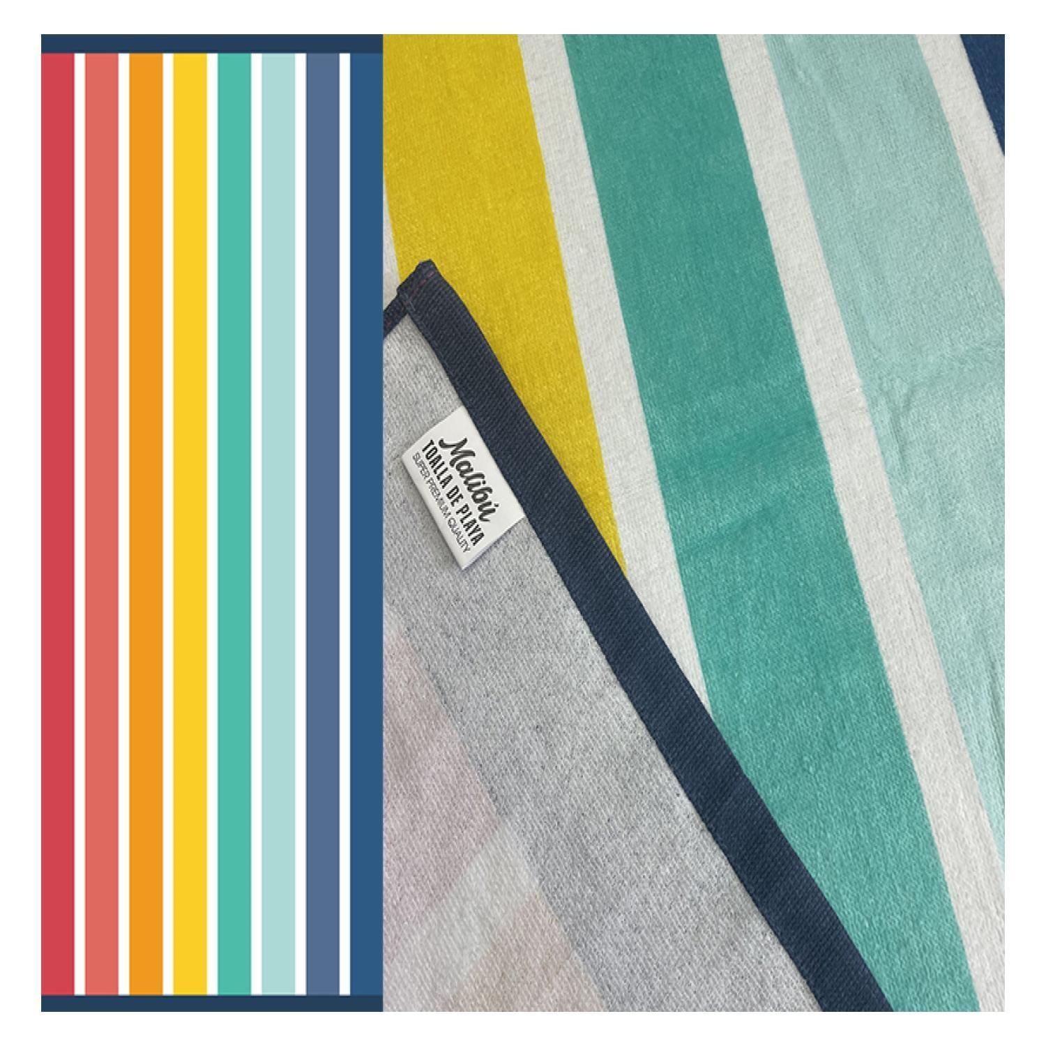 Toalla De Playa Velour Estampado Colores Doral-0