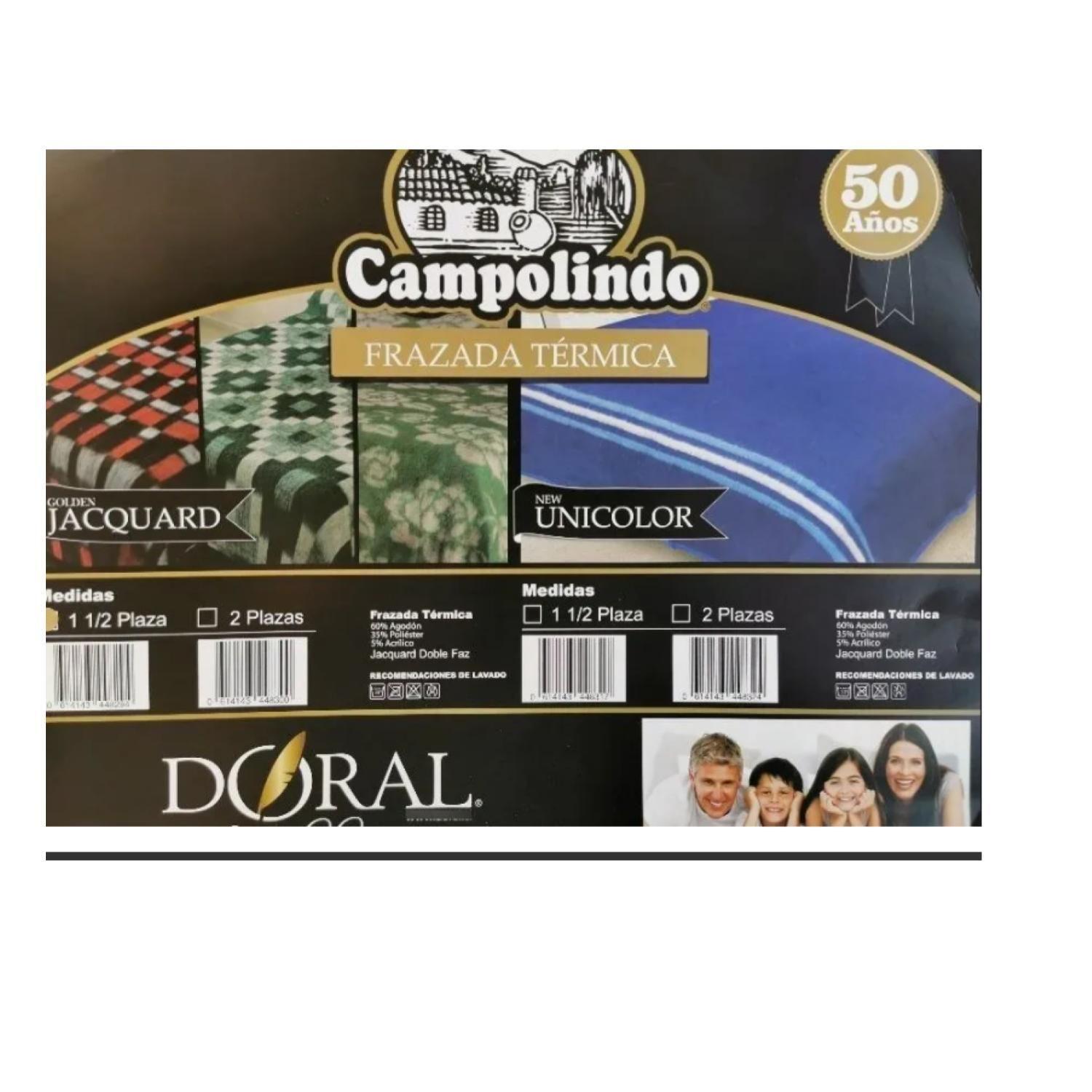 Frazadas Campo Lindo Jacquard Golden Escocés-2